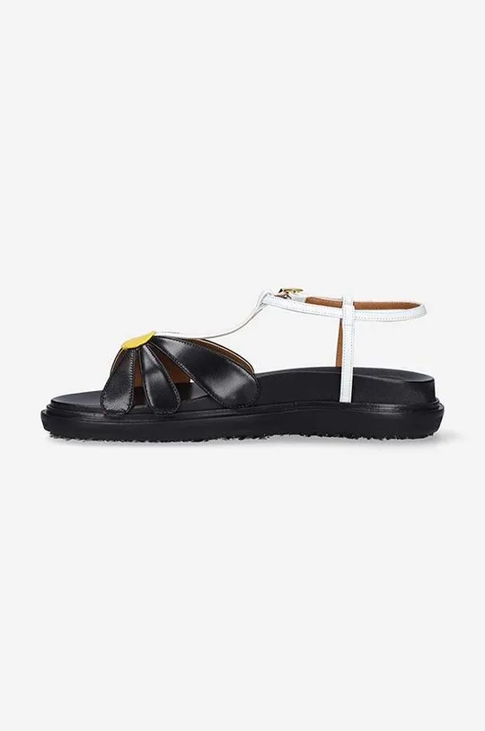 Marni Black Leather Women's Sandals