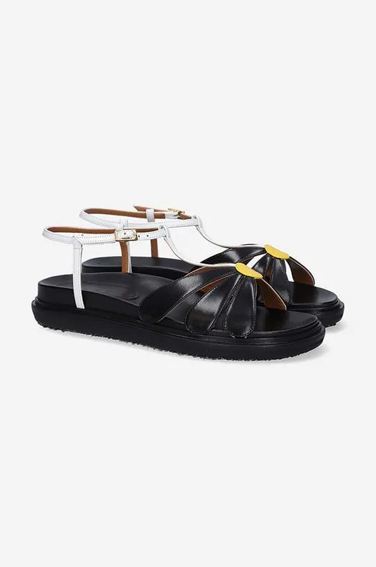 Marni Black Leather Women's Sandals