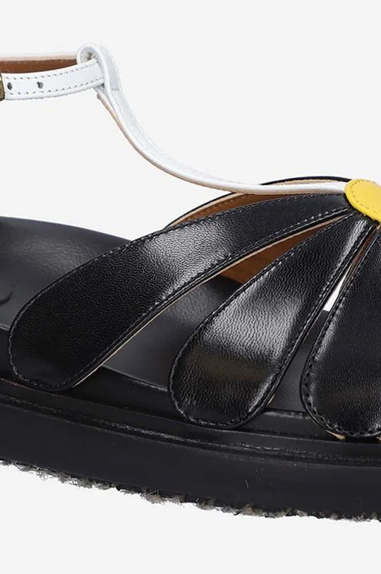 Marni Black Leather Women's Sandals