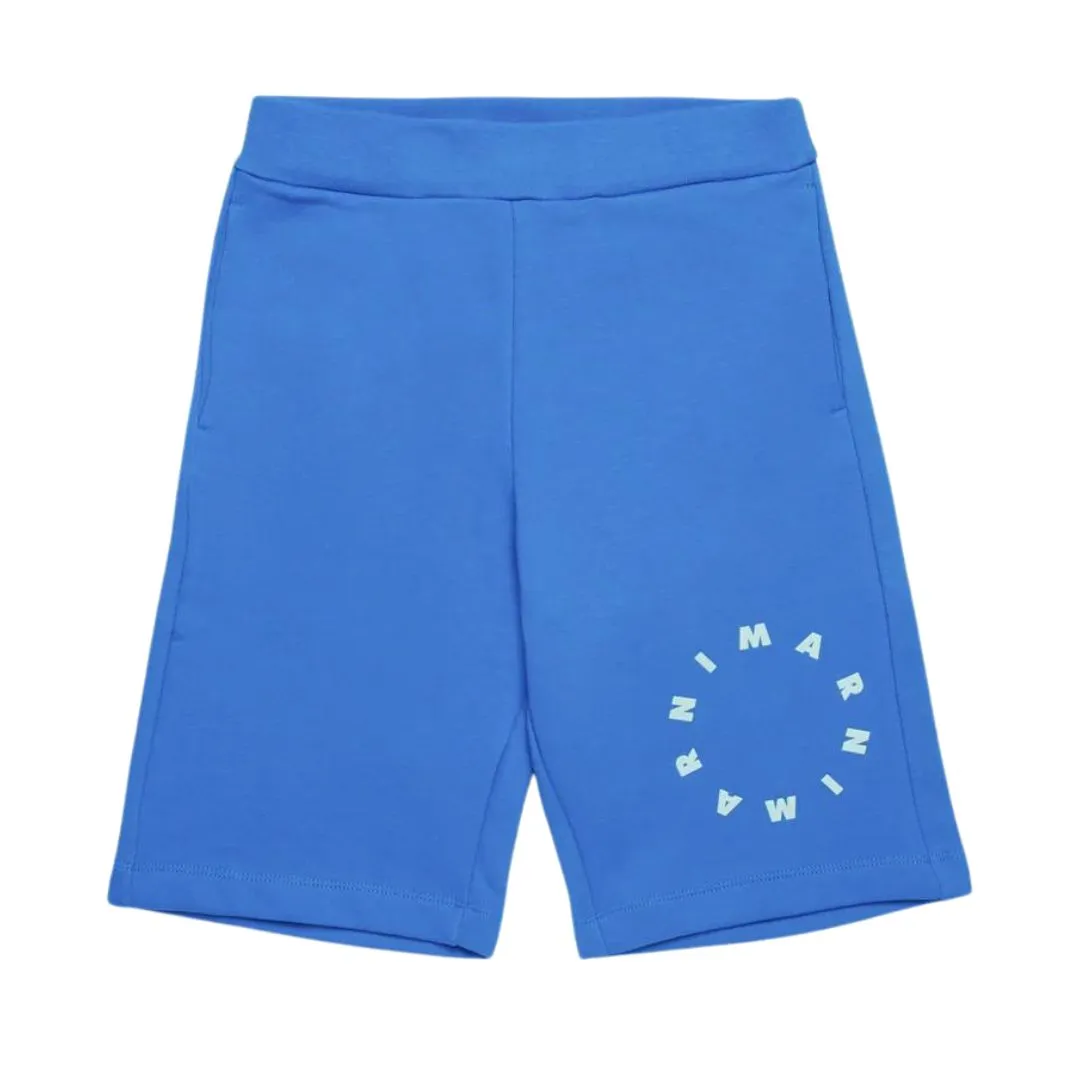 Blue Marni Logo Shorts