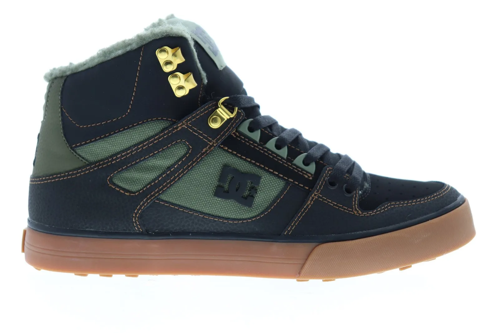 Mens Black Lace Up Skate Shoes - DC Pure HT WC SE ADYS400047