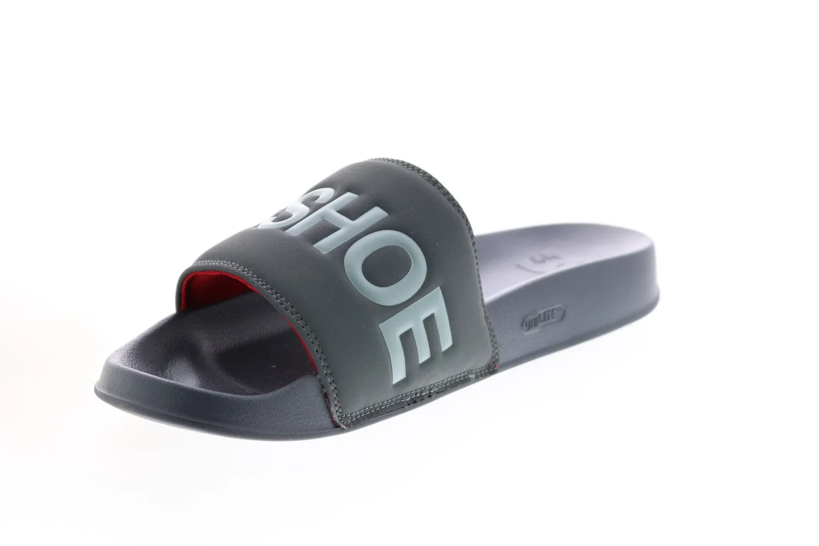 Men's Gray Synthetic Slides Sandals Shoes - DC ADYL100051