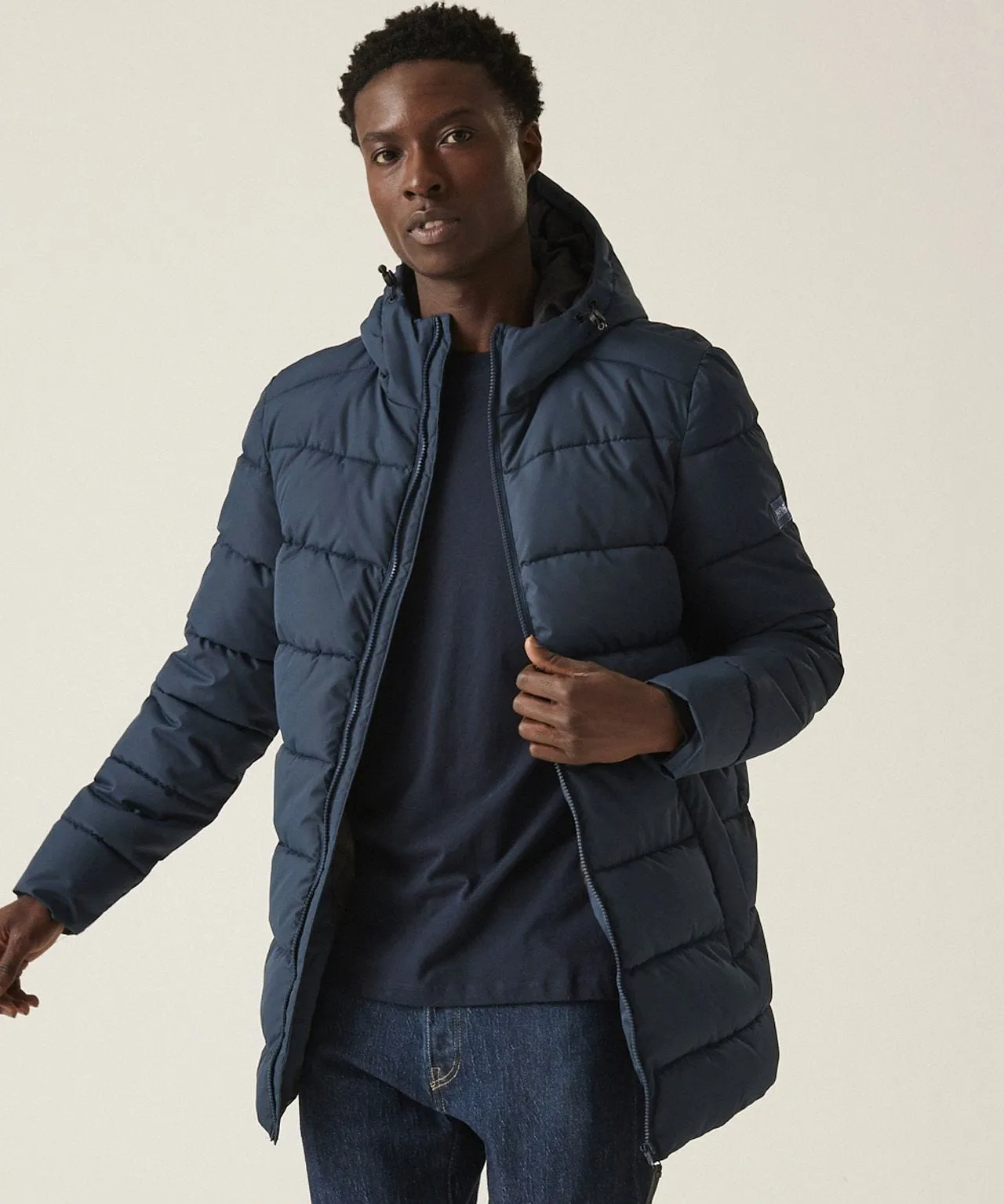 Men's Long Quilted Winter Jacket