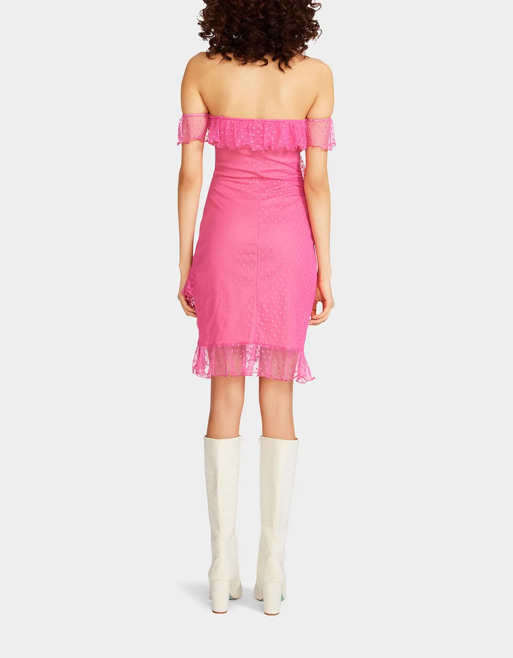 Pink Strapless Mini Dress Meshing Around RE:LUV