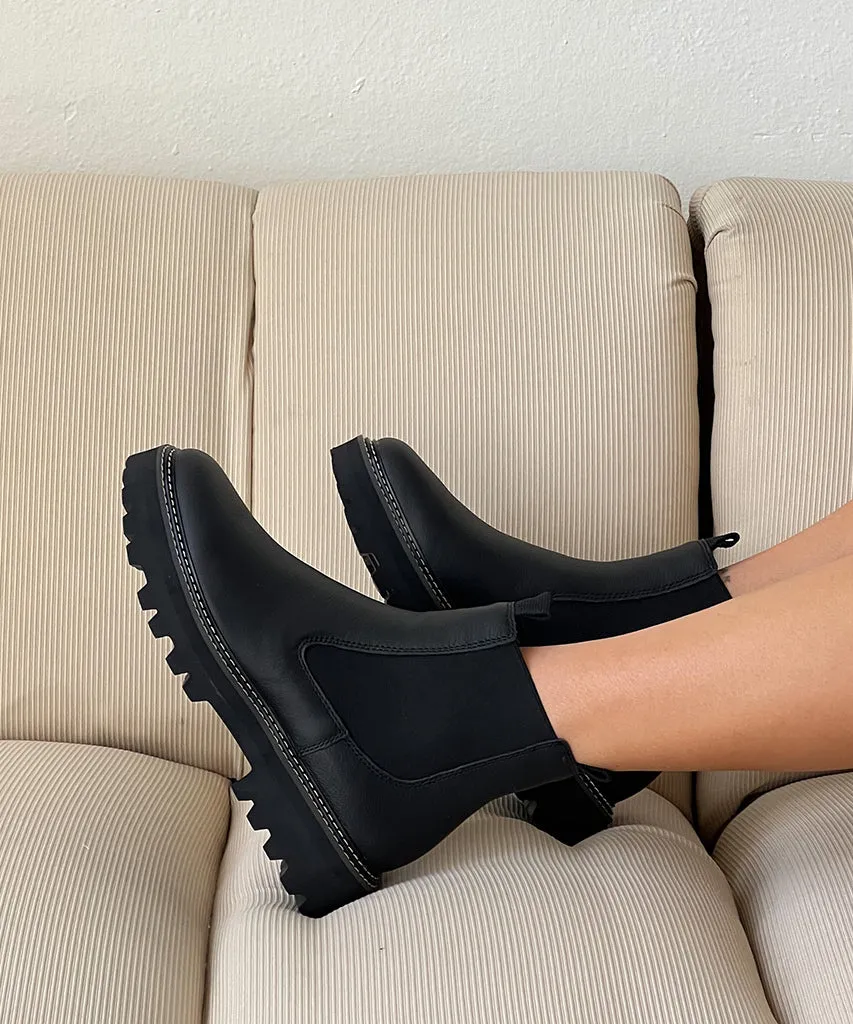 Black Leather Moana H2O Boots