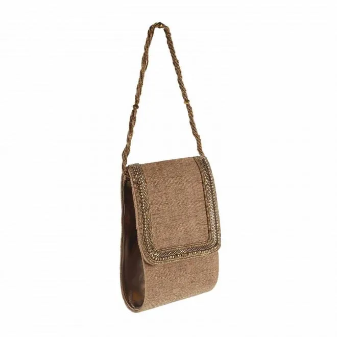 Mochi Women Antique-Gold Mobile Cover Wrislet
