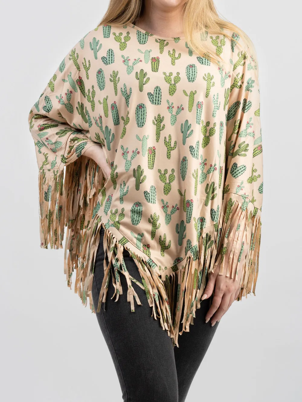 Montana West cactus print poncho PCH-1709