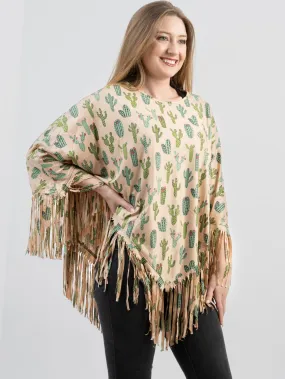 Montana West cactus print poncho PCH-1709