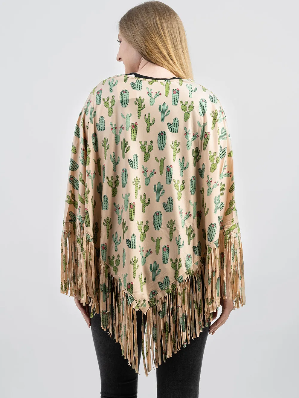 Montana West cactus print poncho PCH-1709