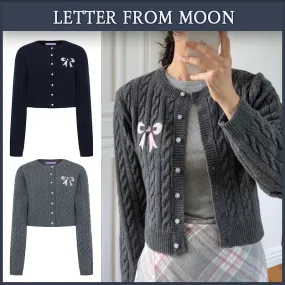 MOON Street Style Cardigans - LETTER