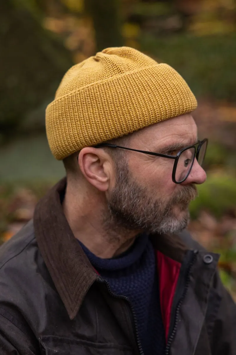 Mustard Merino Bifold Watch Cap