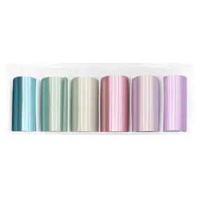 Nail Foil Set - 6 Pastel Glazed Colors