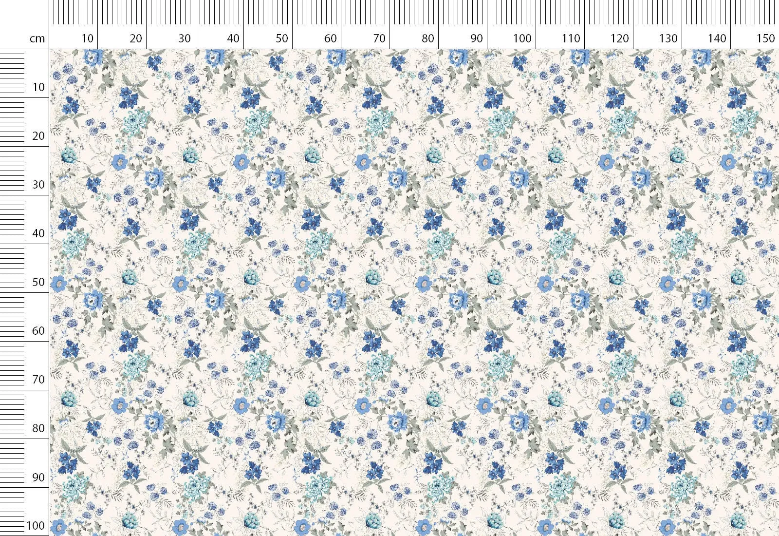 Natural Printed Linen Fabric By The Yard - Width 148 cm - Ideal for Clothing & Home Textiles