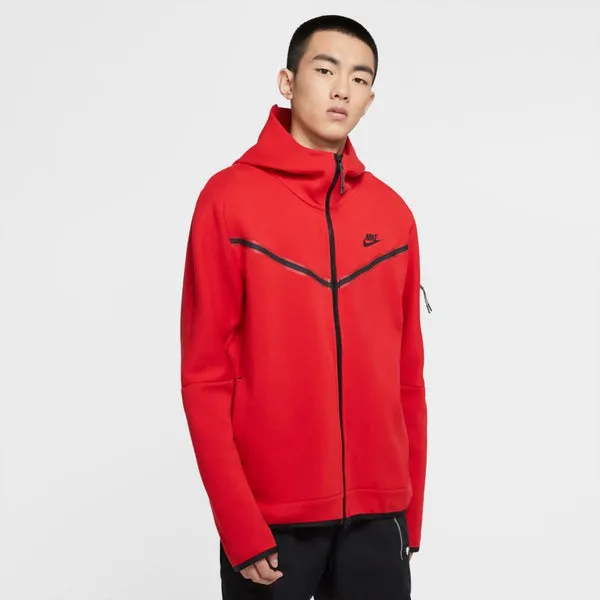 Nike Tech Fleece University Red/Black Hoody