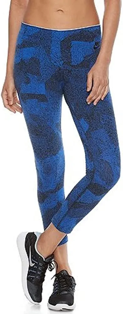 Nike Talistatic Graphic Women's Capri Leggings Blue Black