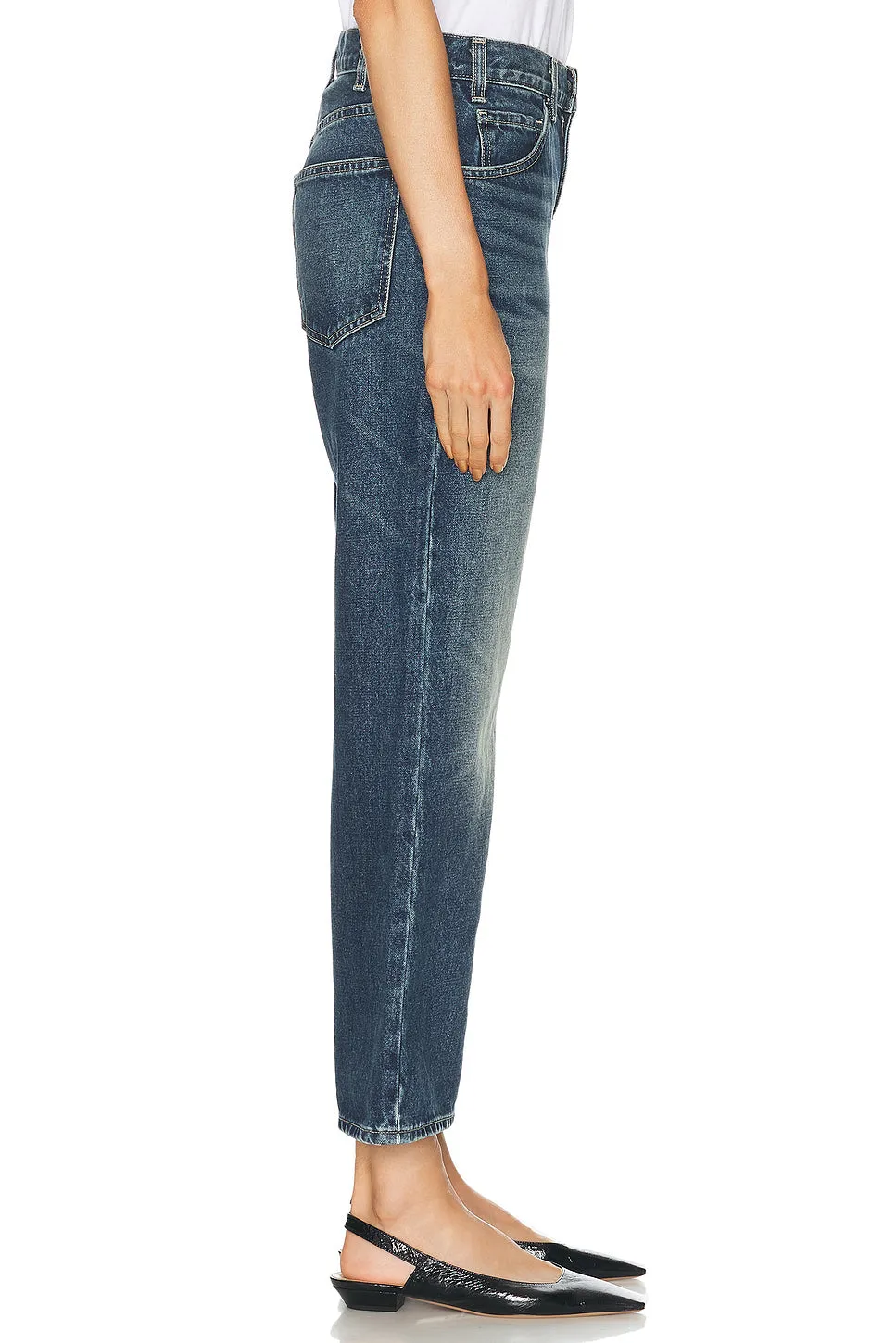 NILI LOTAN High Rise Straight Leg Jeans