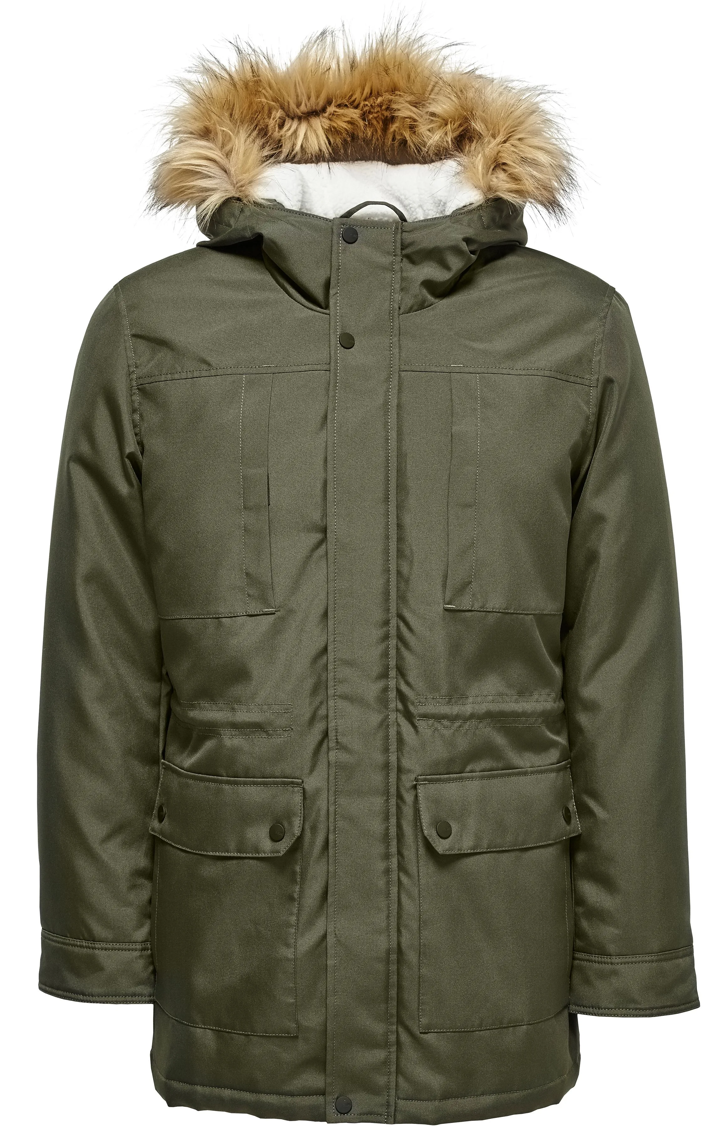 Only & Sons Deep Depths Green Eskil Padded Parka Jacket