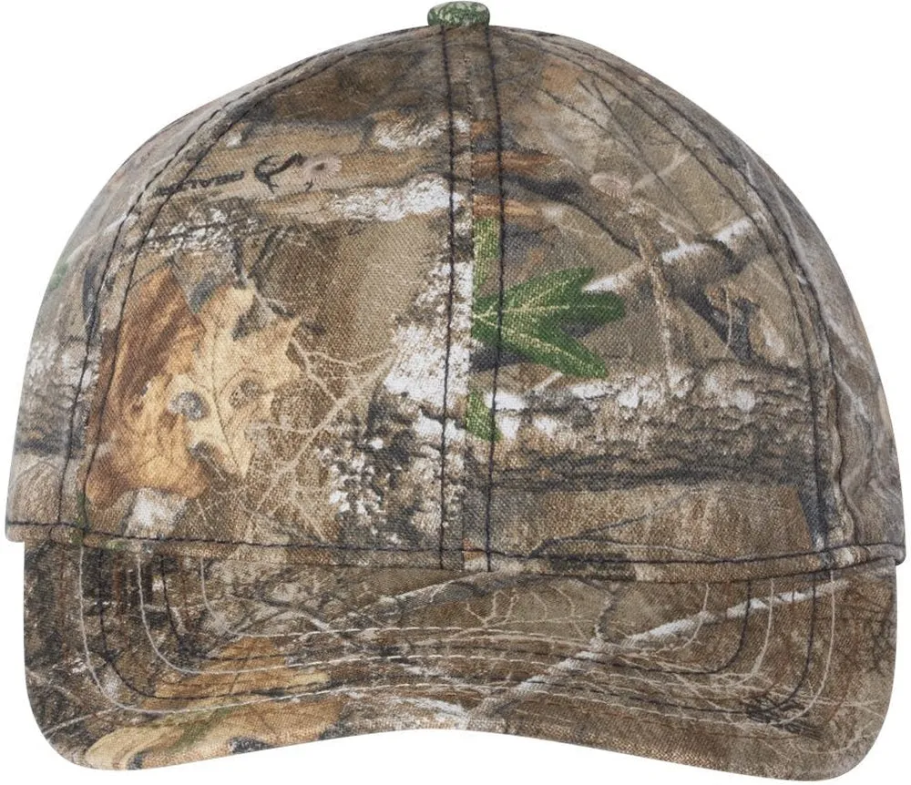 Outdoor Camo Cap with American Flag Undervisor