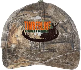 Outdoor Camo Cap with American Flag Undervisor