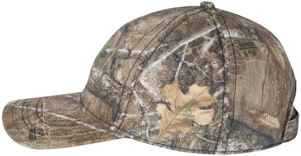 Outdoor Camo Cap with American Flag Undervisor