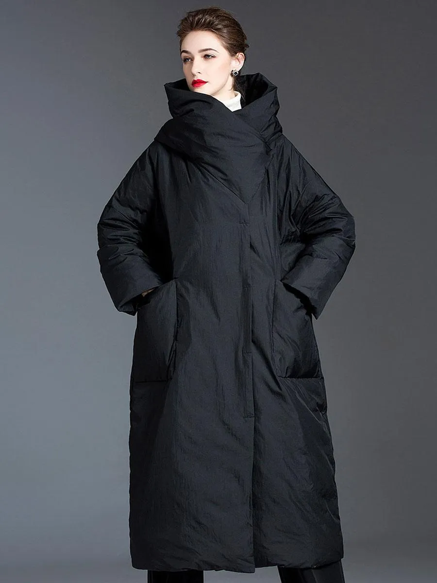 Oversized Duck Down Winter Coat for Women's Warmth