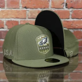 Philadelphia Eagles 2019 Salute To Service Fitted Hat