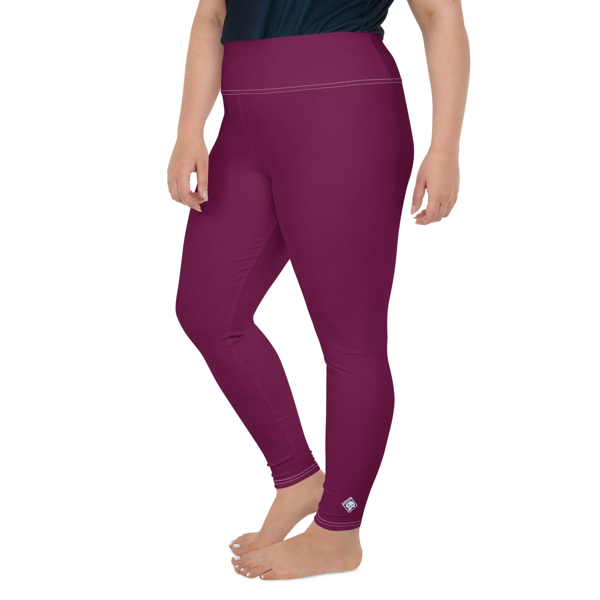 Plus Size Tyrian Purple Workout Leggings for Women - Sculpted Confidence