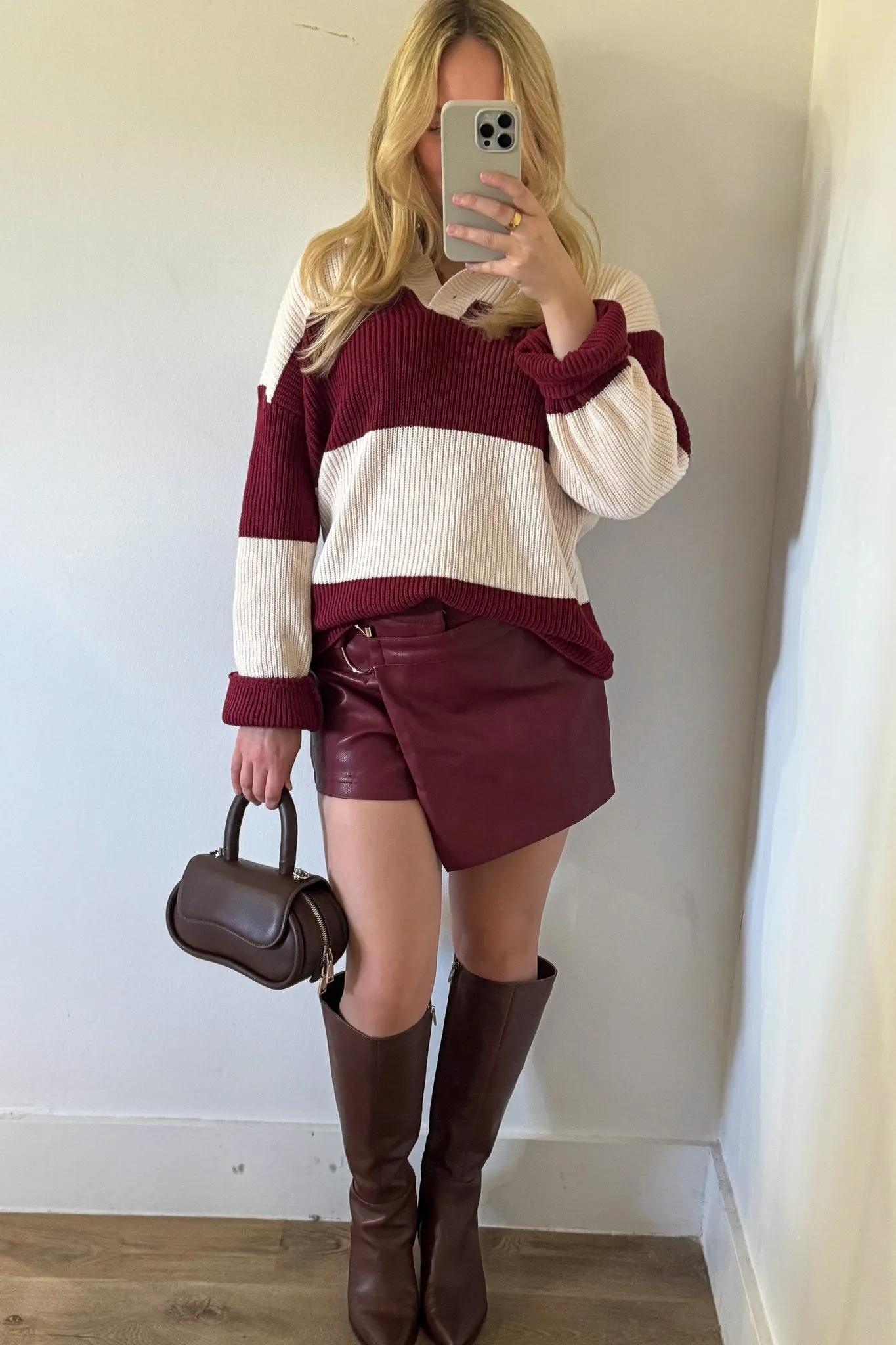 Polo Sweater with Stripes