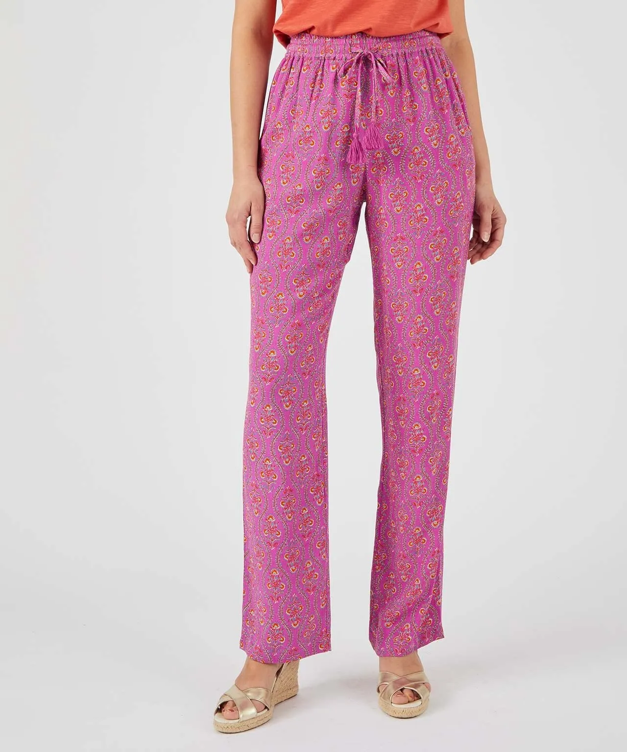 Print Crinkle Pants