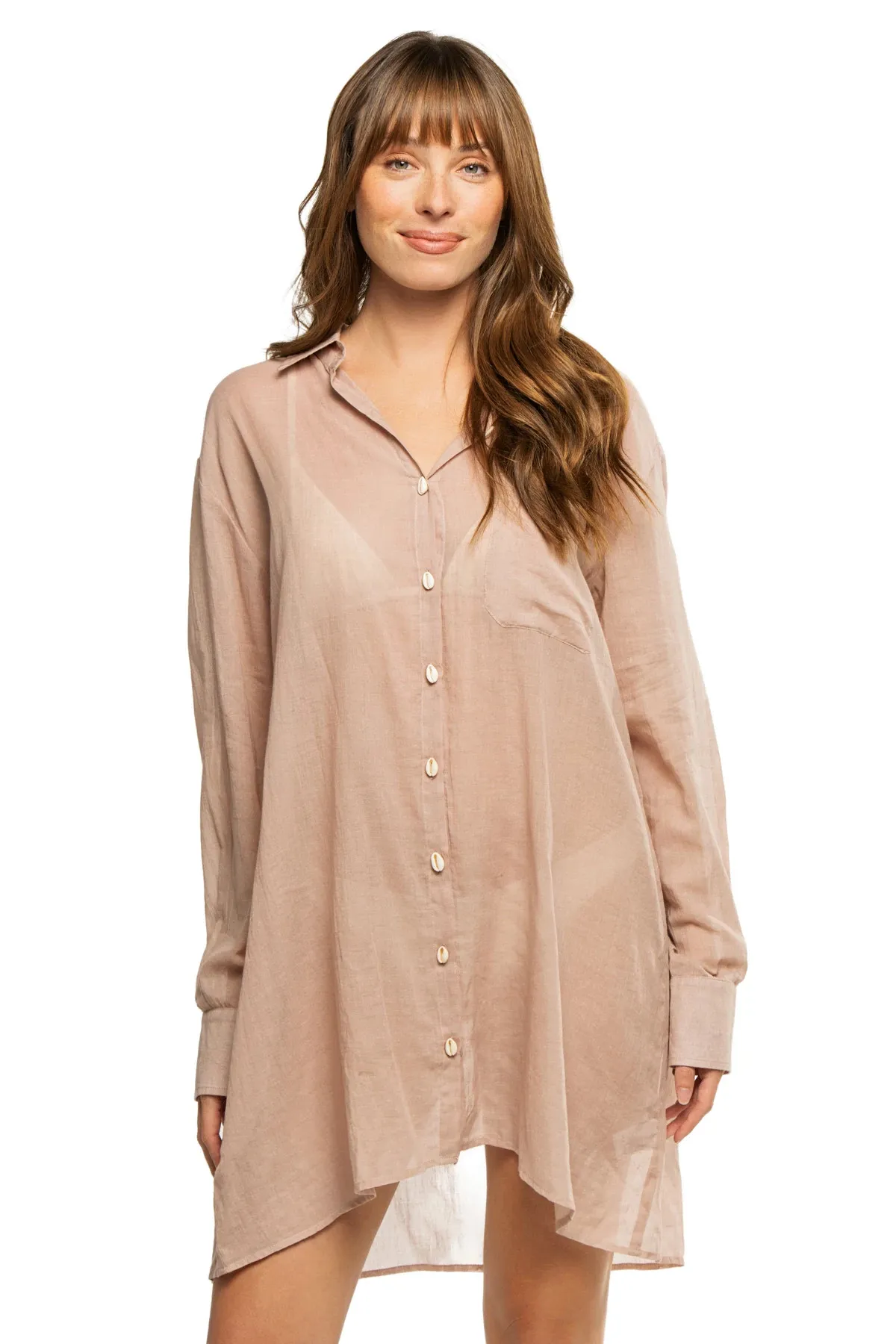 Puka Shell Shirt Dress for Women