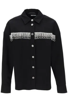 Black Crystal Fringe Overshirt Rotation 101014100