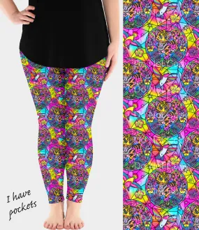 Tiger Glass Leggings with Pockets by RTS