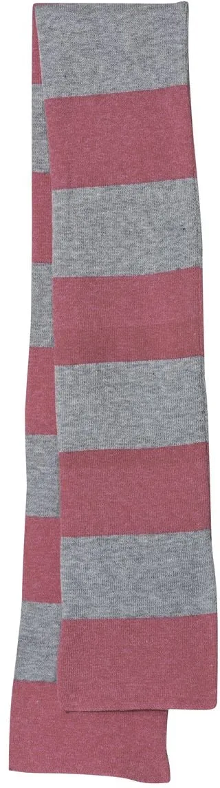 Rugby-Striped Knit Scarf for Sports Enthusiasts