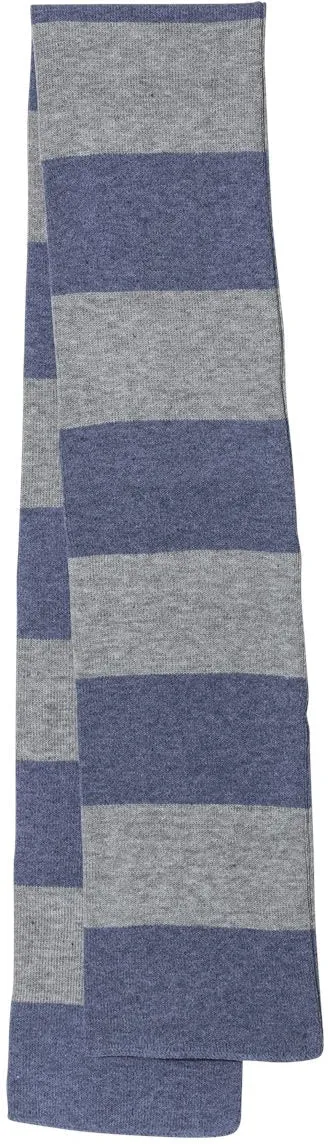 Rugby-Striped Knit Scarf for Sports Enthusiasts