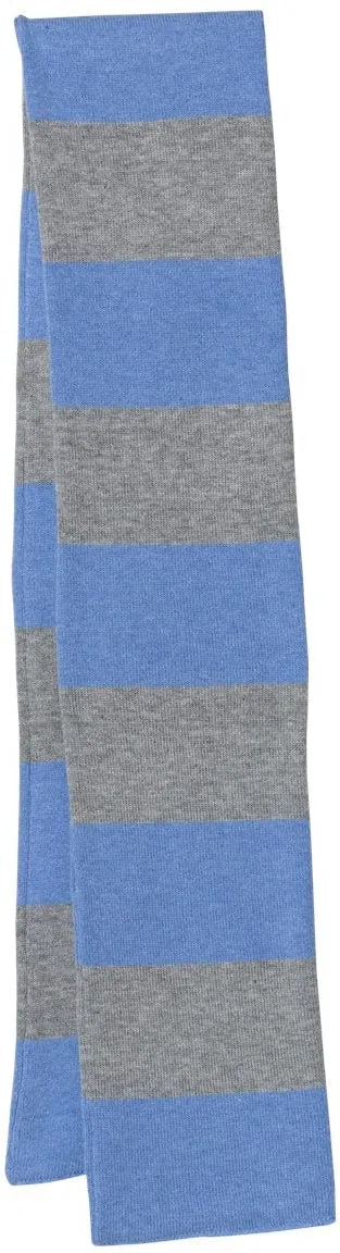 Rugby-Striped Knit Scarf for Sports Enthusiasts