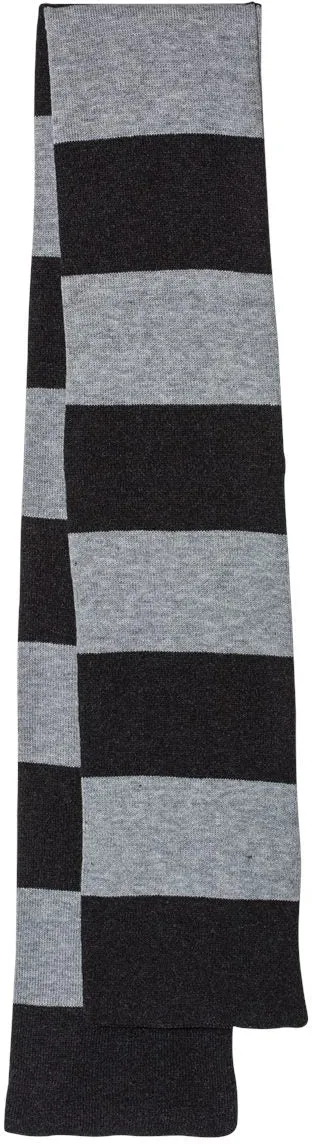 Rugby-Striped Knit Scarf for Sports Enthusiasts