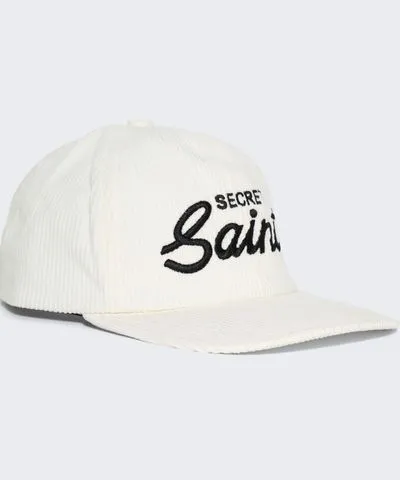 Saint Michael White Corduroy Cap