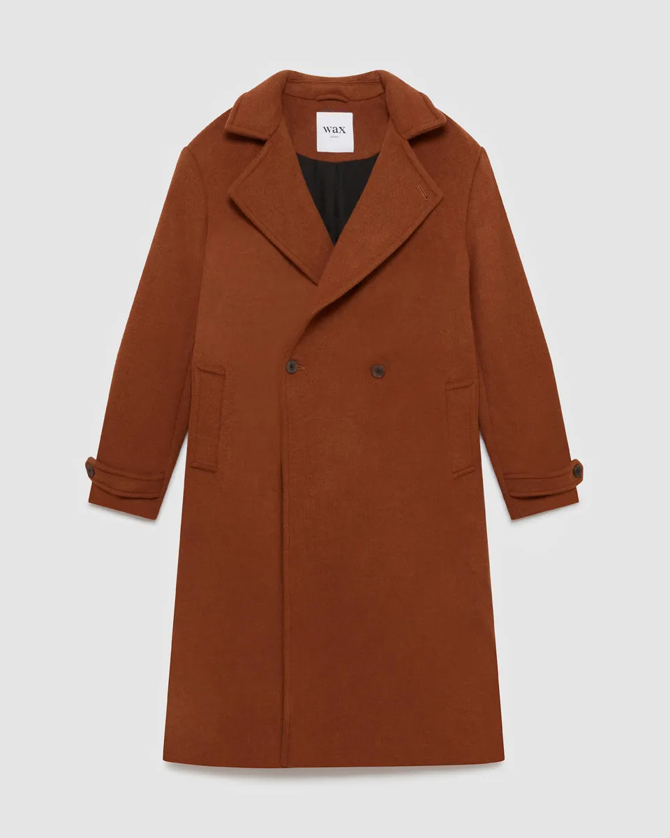 Santoni Coat by Wax London in Caramel