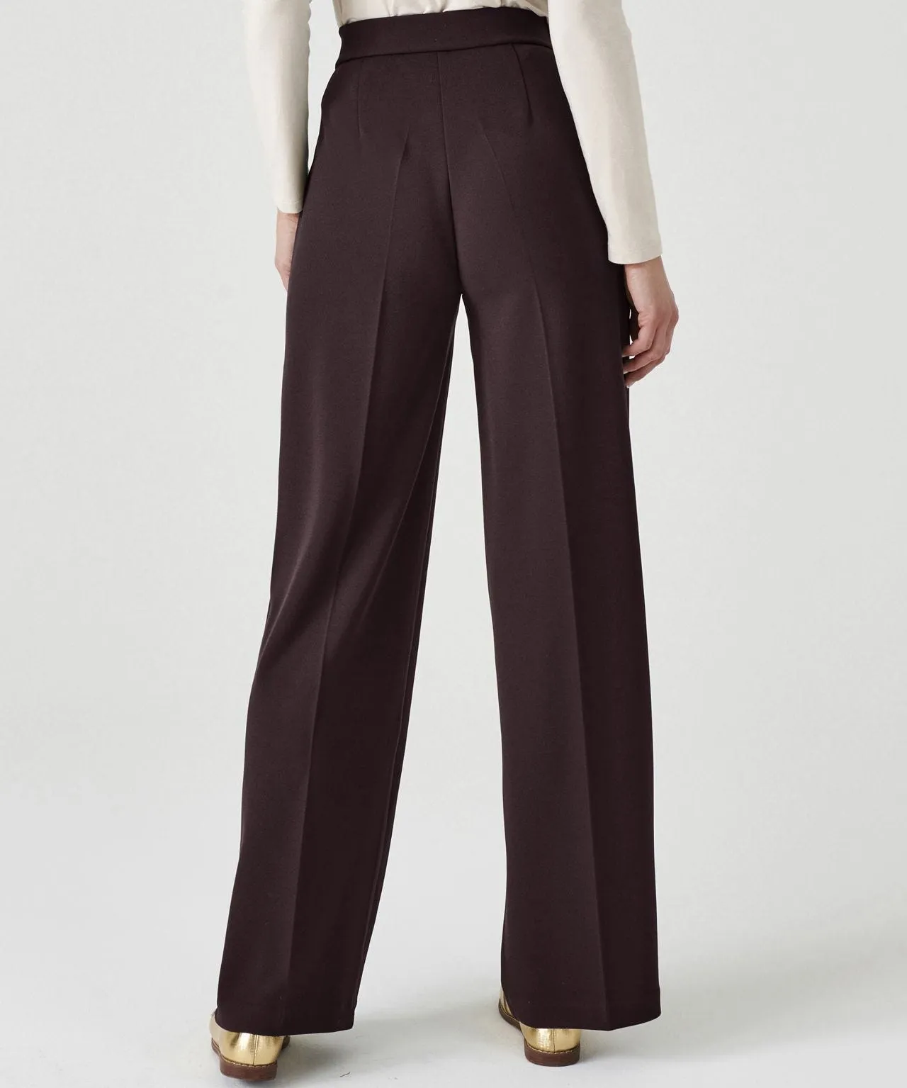 Comfort Fit Wide-Leg Trousers with Secret Stretch