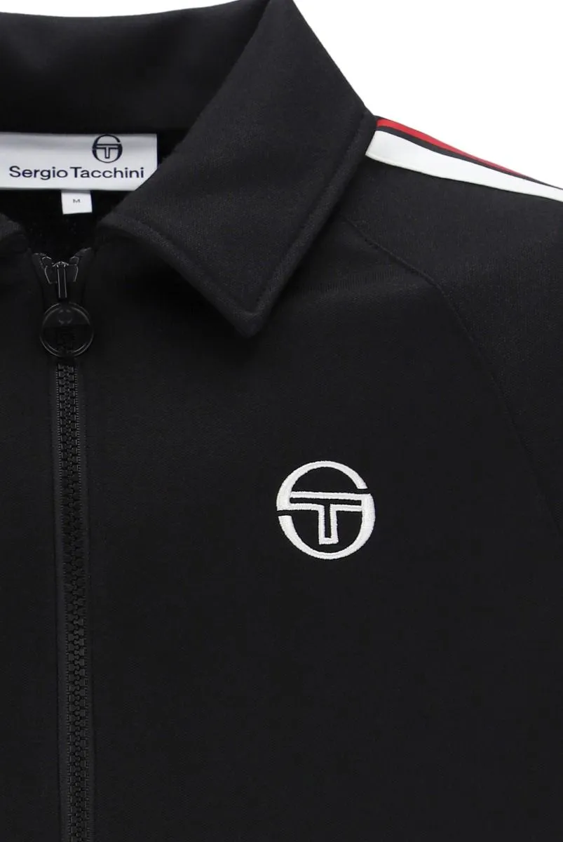 Sergio Tacchini Renshaw Tape Track Jacket in Black