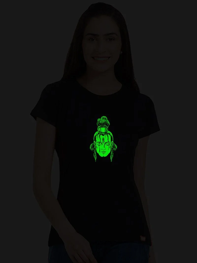 Shiva Face Women's Glow-In-Dark T-Shirt