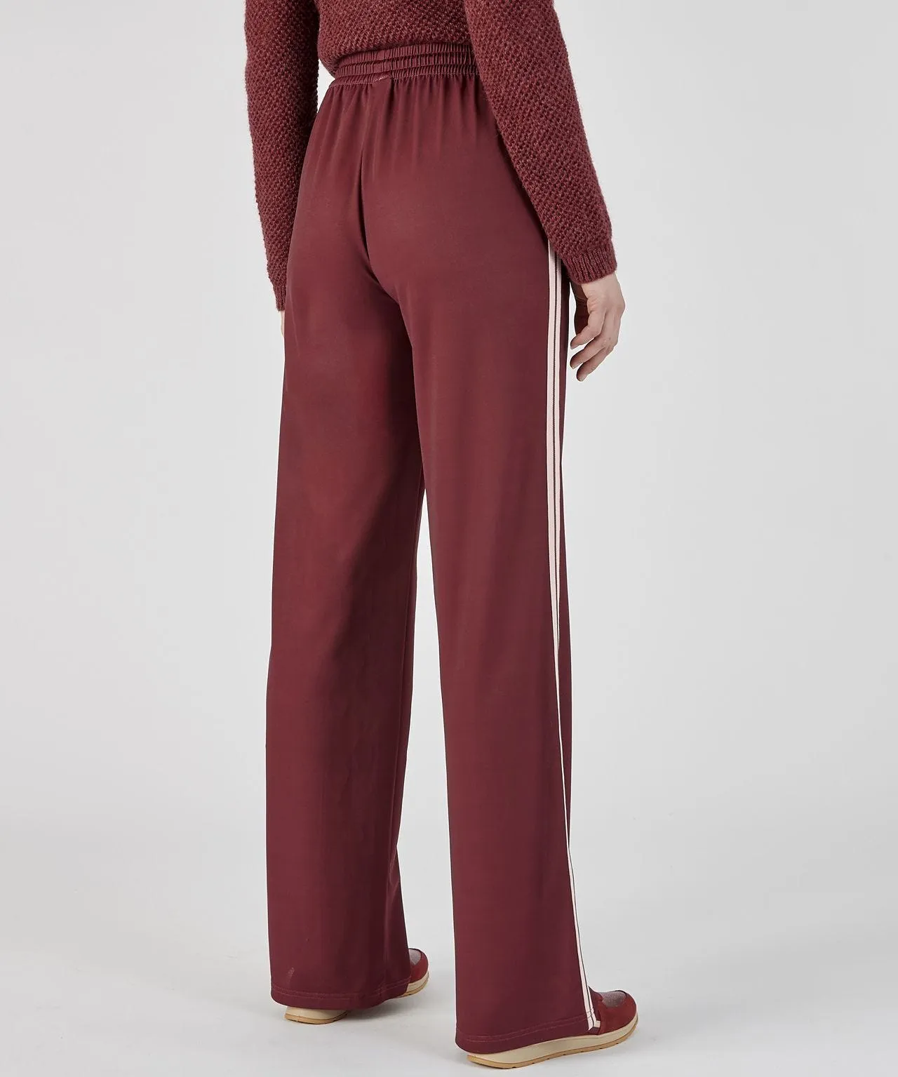 Wide-leg Pants with Side Stripes