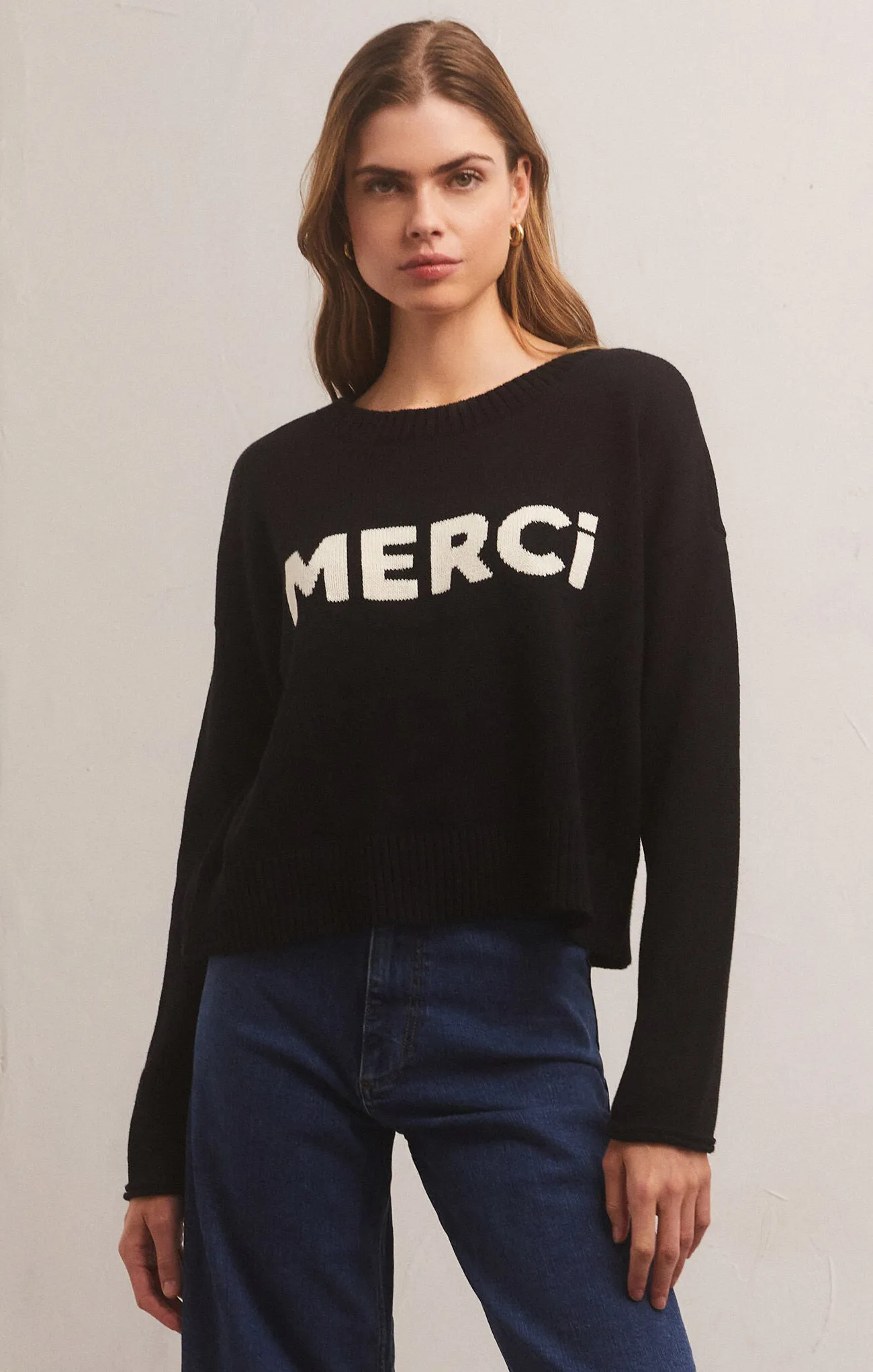 Sienna Merci Sweater can be rewritten as Rust Thank You Jumper.