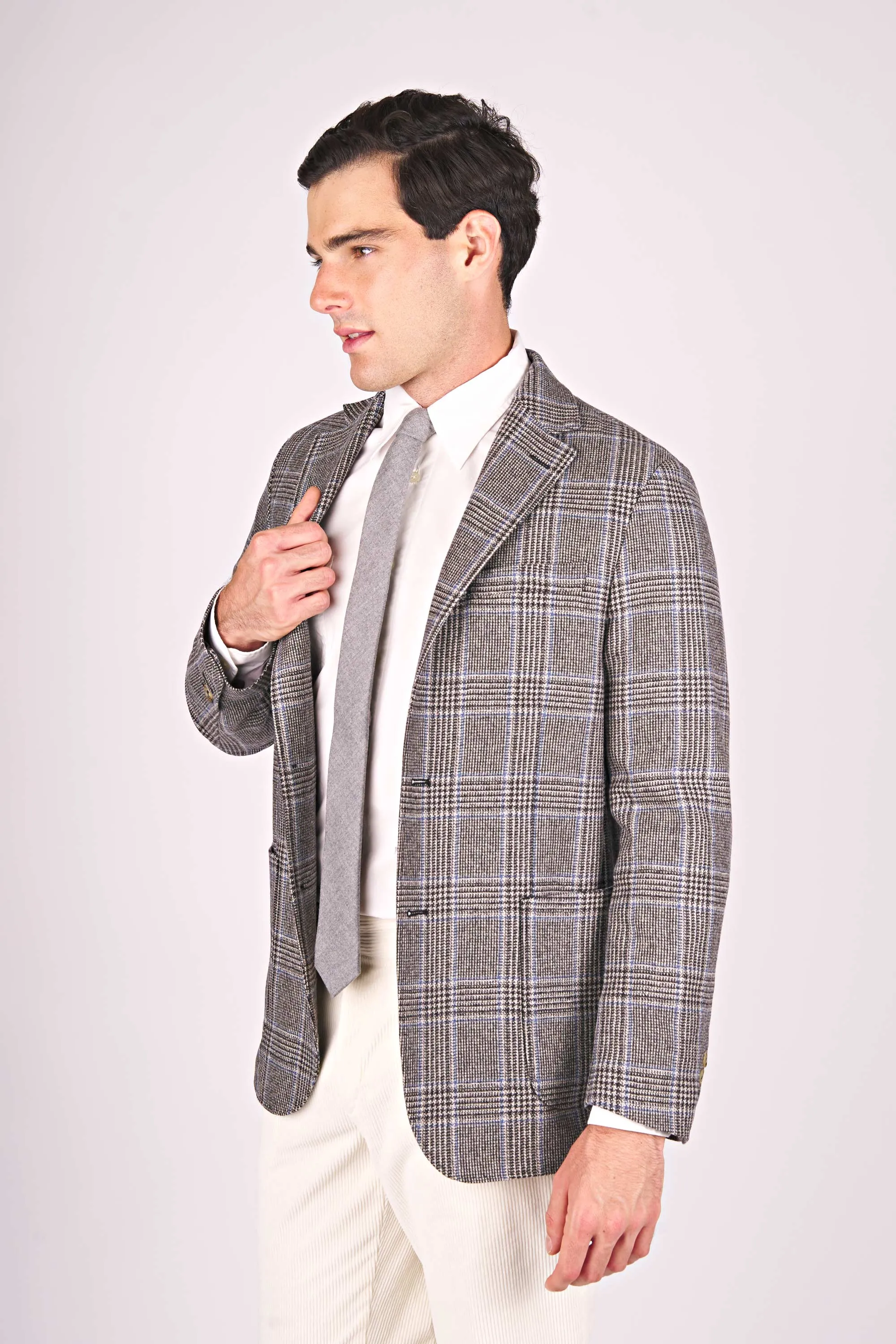 Check Pattern Virgin Wool Jacket