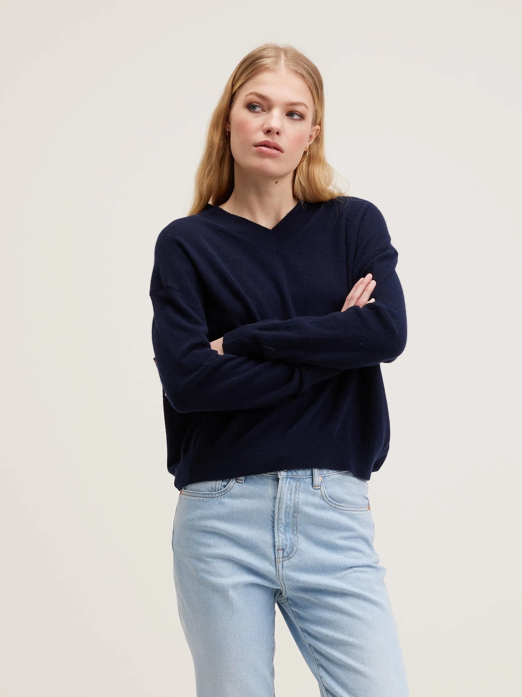 Slax Sweater in Navy Blue - Women's Size 242