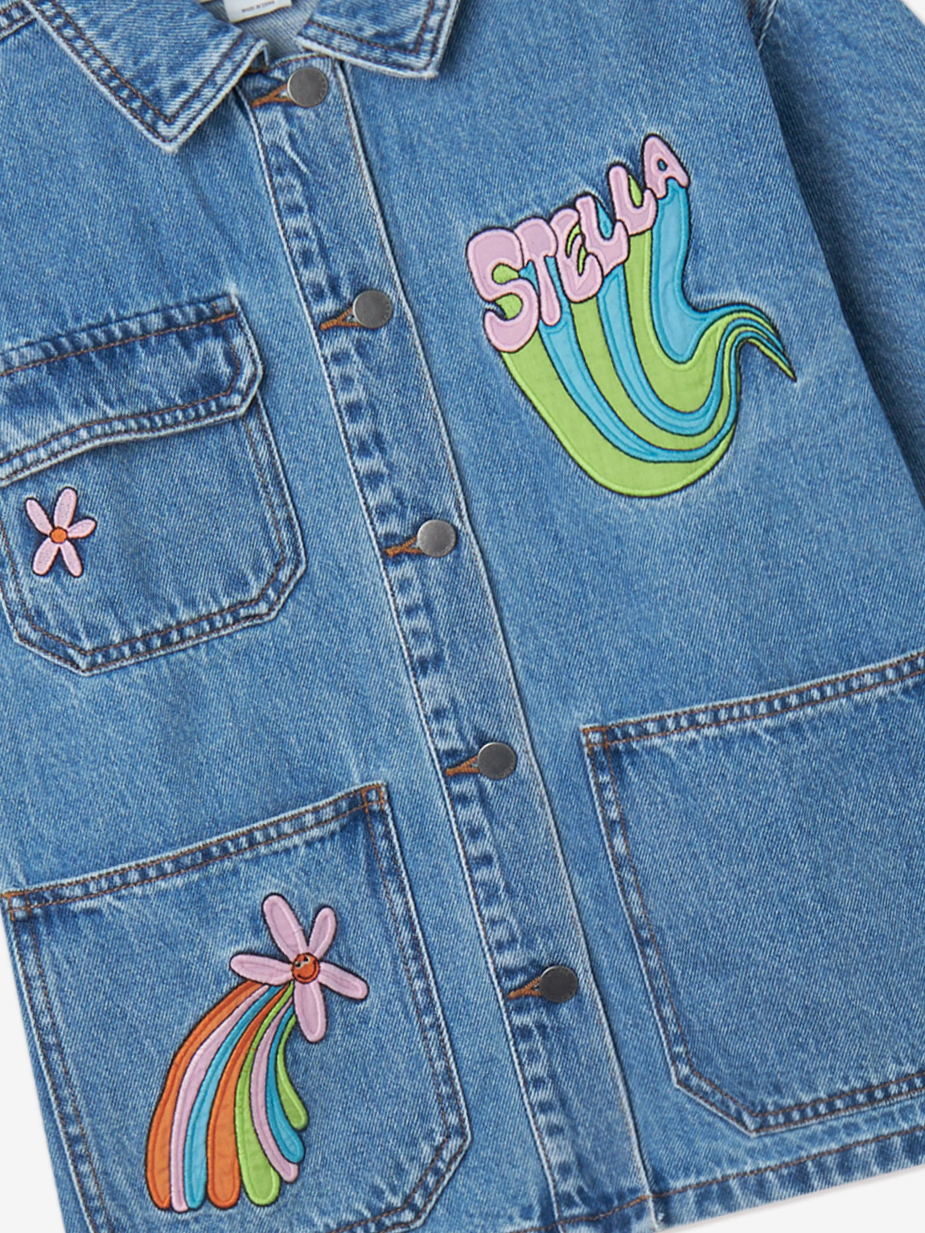 Blue Girls Denim Jacket by Stella McCartney