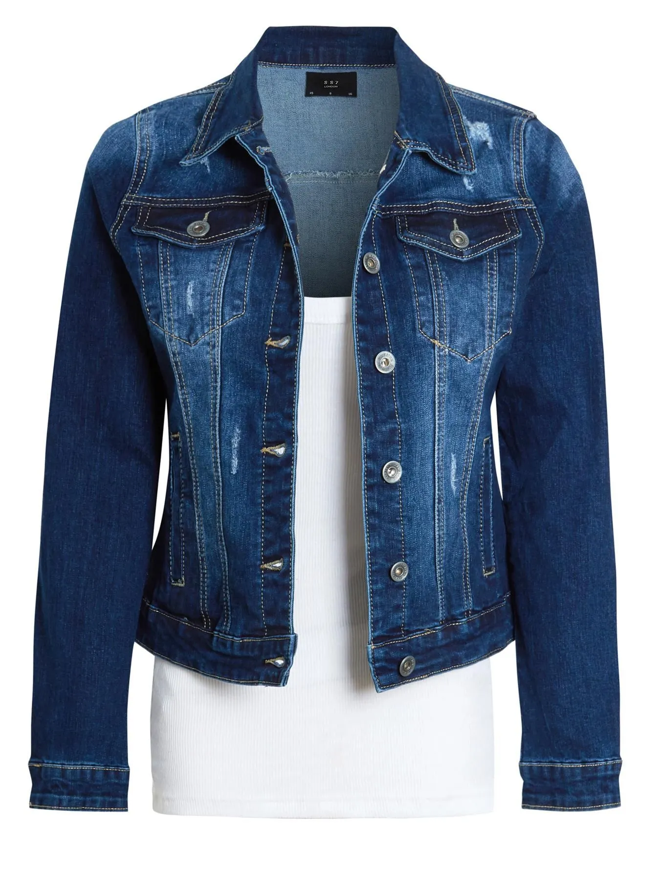 Stonewash Indigo Premium Denim Jacket UK Sizes 8 to 14