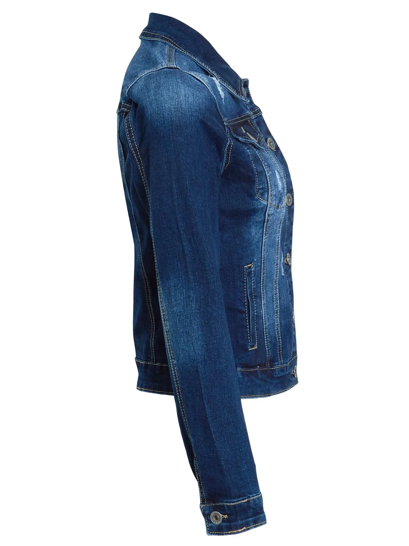 Stonewash Indigo Premium Denim Jacket UK Sizes 8 to 14