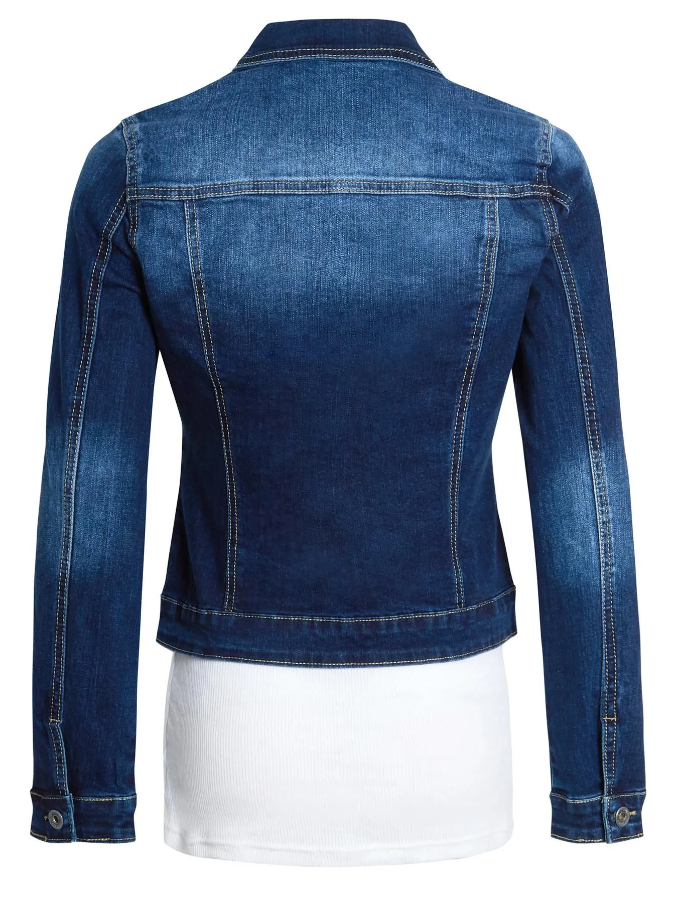 Stonewash Indigo Premium Denim Jacket UK Sizes 8 to 14