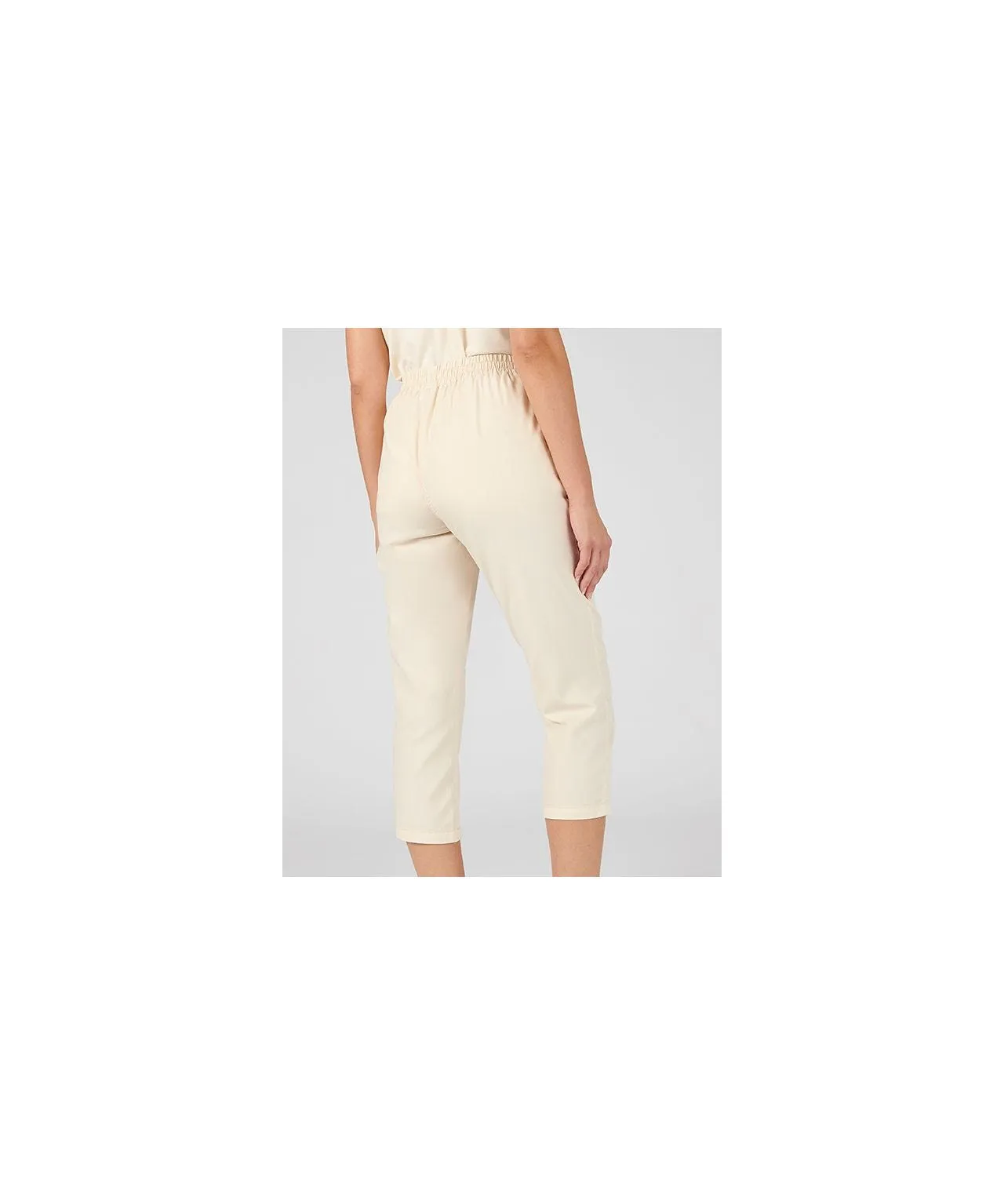 Cotton Crop Trousers with Straight Leg Design